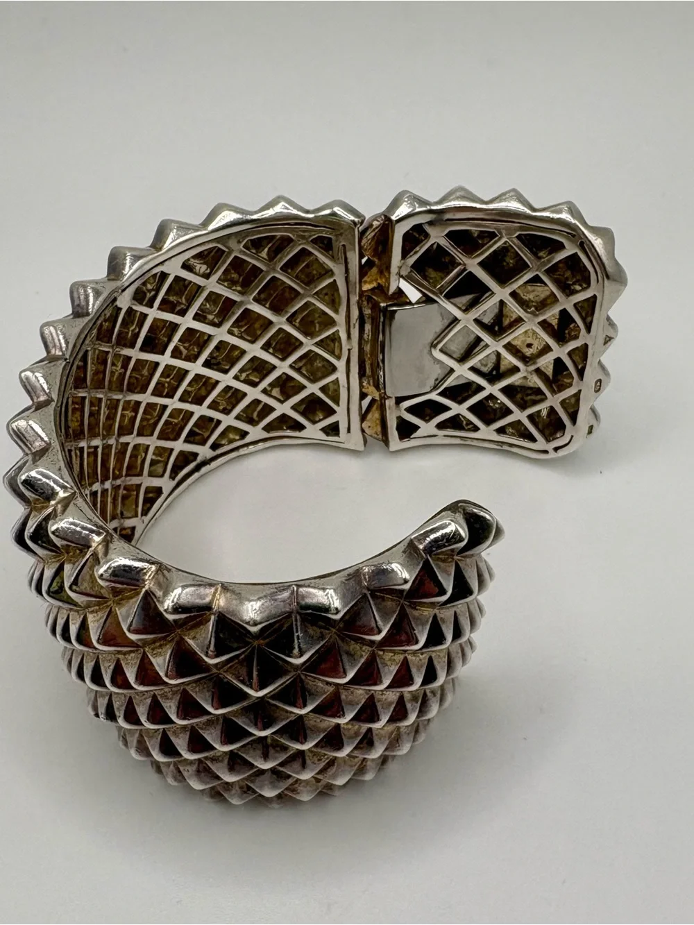 Stephen Webster Superstud Wide Solid 925 Sterling Silver Black Rhodium Cuff 127g